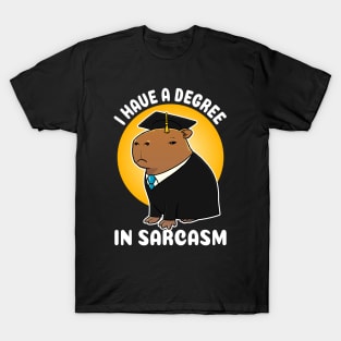 I have a degree in sarcasm Capybara Graduation Costume T-Shirt